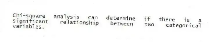 Chi-square analysis can determine if there is a significant relationship between two categorical variables.