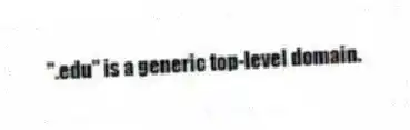 ".edu" is a generic top-level domain.