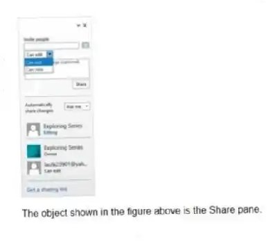 The object shown in the figure above is the Share pane.