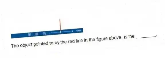 The object pointed to by the red line in the figure above, is the ________.
