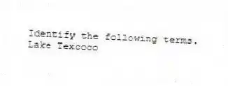 Identify the following terms.
-Lake Texcoco