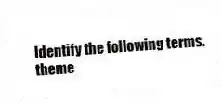 Identify the following terms.
-theme