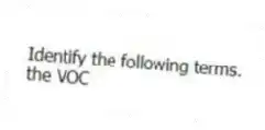 Identify the following terms.
-the VOC