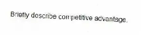 Briefly describe competitive advantage.