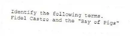 Identify the following terms.
-Fidel Castro and the "Bay of Pigs"