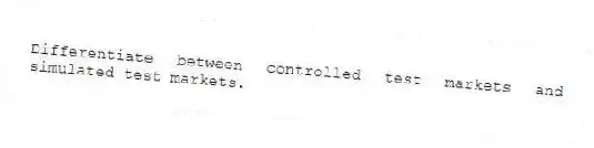 Differentiate between controlled test markets and simulated test markets.