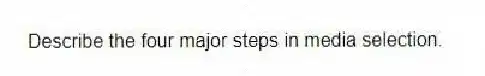Describe the four major steps in media selection.