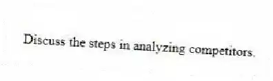 Discuss the steps in analyzing competitors.