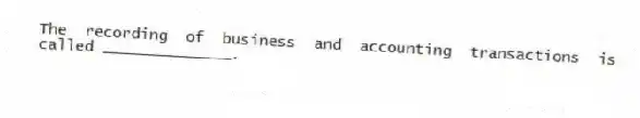The recording of business and accounting transactions is called ______________.