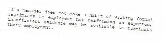 If a manager does not make a habit of writing formal reprimands to employees not performing as expected, insufficient evidence may be available to terminate their employment.