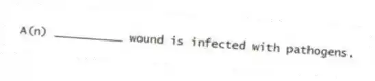 A(n) __________ wound is infected with pathogens.