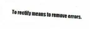 To rectify means to remove errors.