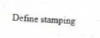 Define stamping