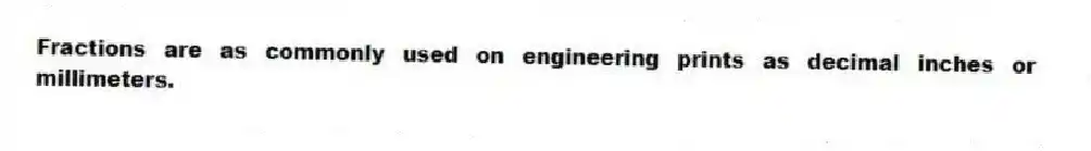 Fractions are as commonly used on engineering prints as decimal inches or millimeters.