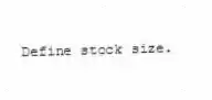 Define stock size.