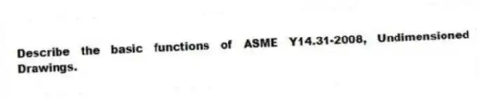 Describe the basic functions of ASME Y14.31-2008, Undimensioned Drawings.