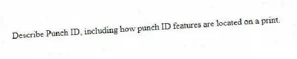 Describe Punch ID, including how punch ID features are located on a print.