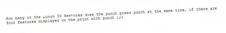 How many of the punch ID features does the punch press punch at the same time, if there are four features displayed on the print with punch ID?