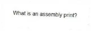 What is an assembly print?