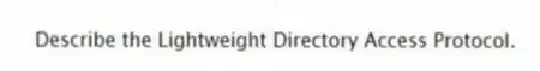 Describe the Lightweight Directory Access Protocol.