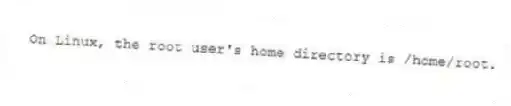 On Linux, the root user's home directory is /home/root.