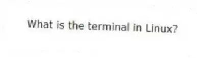 What is the terminal in Linux?