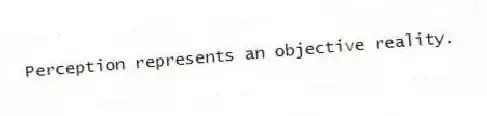 Perception represents an objective reality.