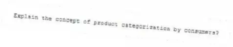 Explain the concept of product categorization by consumers?