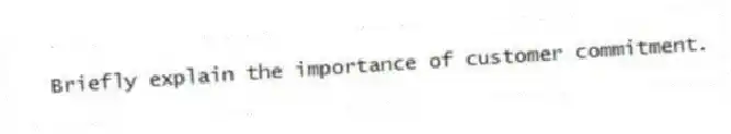 Briefly explain the importance of customer commitment.