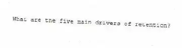 What are the five main drivers of retention?