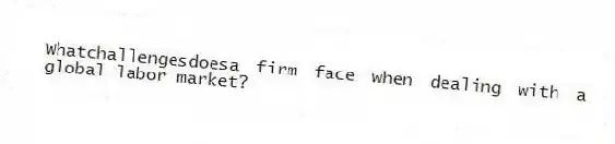 Whatchallengesdoesa firm face when dealing with a global labor market?