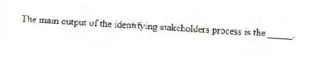 The main output of the identifying stakeholders process is the _____.