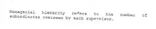 Managerial hierarchy refers to the number of subordinates overseen by each supervisor.