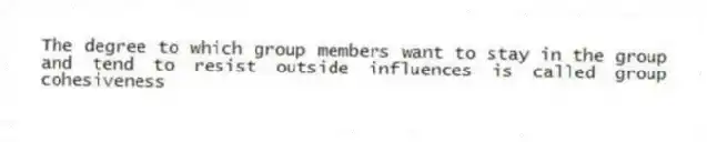 The degree to which group members want to stay in the group and tend to resist outside influences is called group cohesiveness