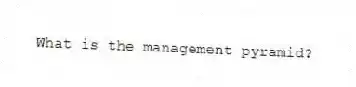 What is the management pyramid?