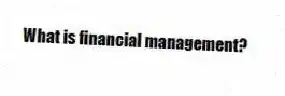What is financial management?