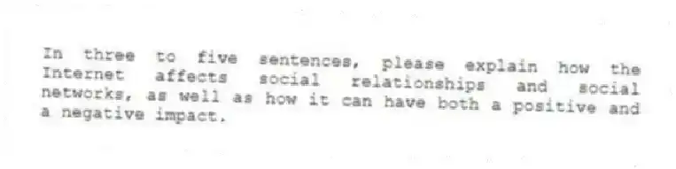 In three to five sentences, please explain how the Internet affects social relationships and social networks, as well as how it can have both a positive and a negative impact.