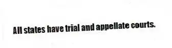 All states have trial and appellate courts.