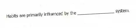 Habits are primarily influenced by the ________________ system.