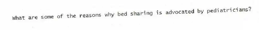 What are some of the reasons why bed sharing is advocated by pediatricians?
