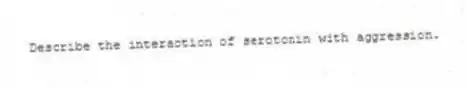 Describe the interaction of serotonin with aggression.