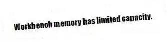 Workbench memory has limited capacity.