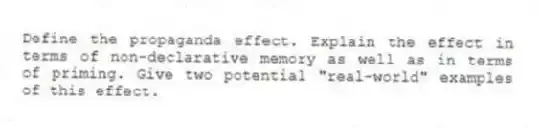 Define the propaganda effect. Explain the effect in terms of non-declarative memory as well as in terms of priming. Give two potential "real-world" examples of this effect.