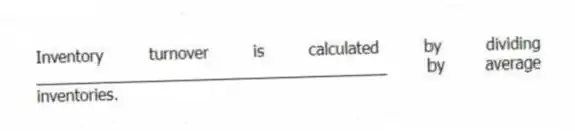 Inventory turnover is calculated by dividing ________________________________________ by average inventories.
