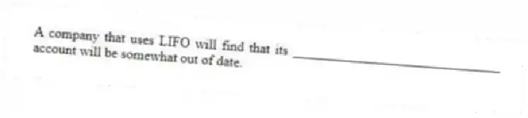 A company that uses LIFO will find that its ______________________________ account will be somewhat out of date.