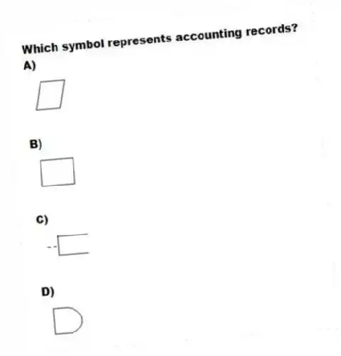 Which symbol represents accounting records?