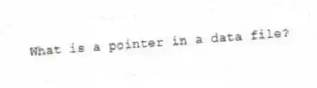 What is a pointer in a data file?
