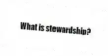 What is stewardship?
