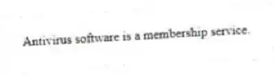 Antivirus software is a membership service.