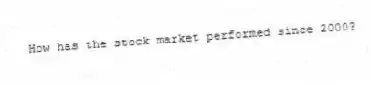 How has the stock market performed since 2000?
